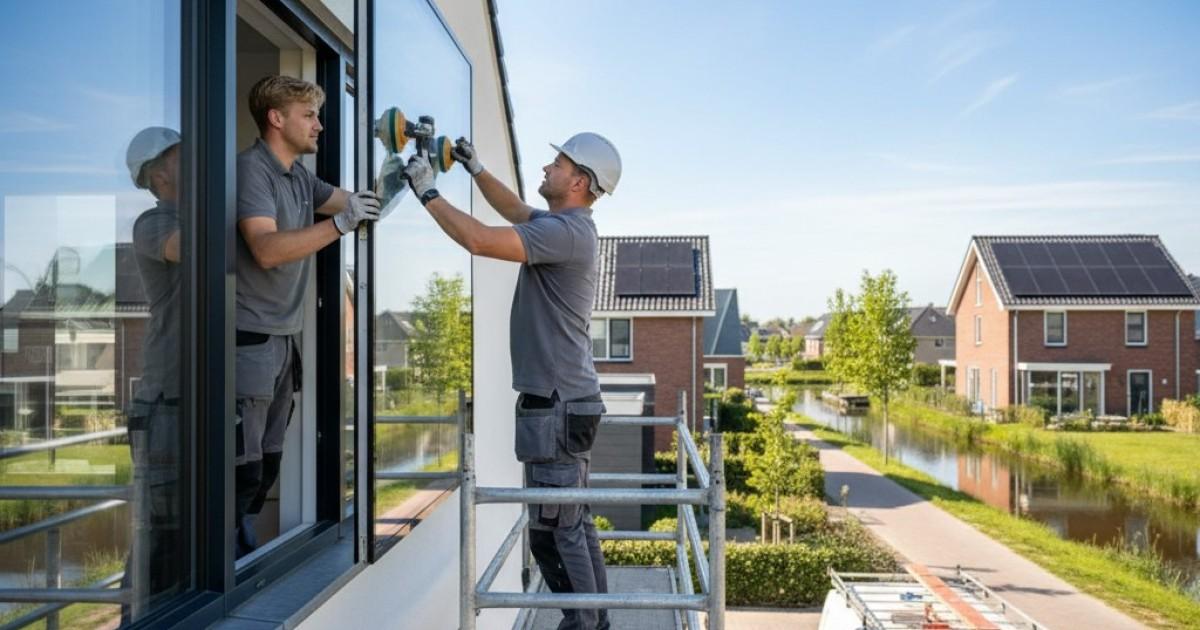 Glaszetter Den Bosch - professioneel glas zetten door ervaren vakmensen Glaszetters in Den Bosch plaatsen nieuw glas in een raam met zorg en vakmanschap